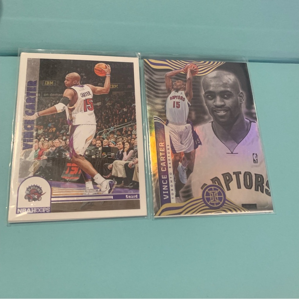 Vince Carter Trading Card Set of 2 NBAHOOPS AND ILLUSIONS BY PANINI